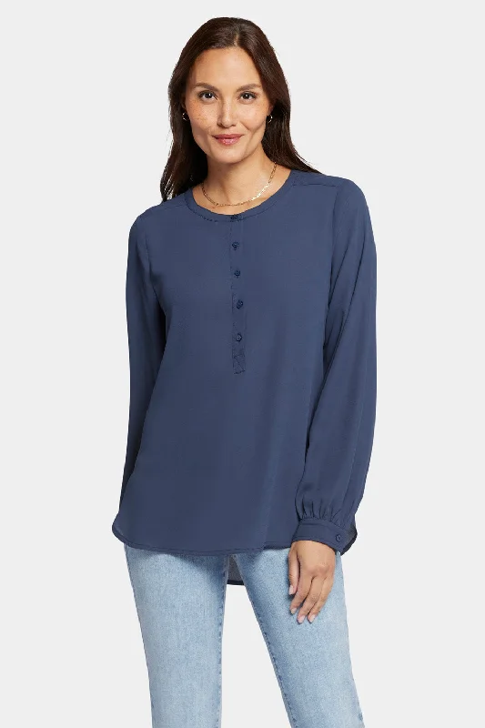 Simone Blouse - Oxford Navy