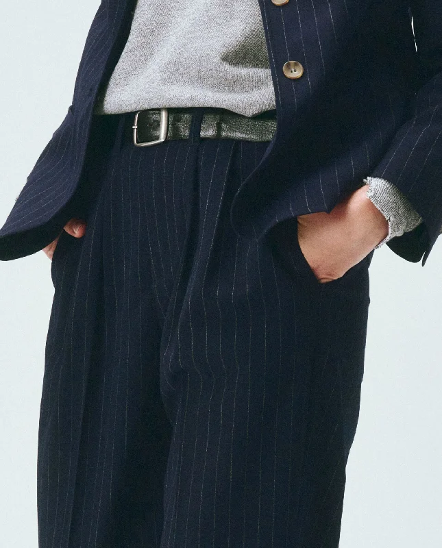 The Tradesman Pant. -- Navy Pin Stripe