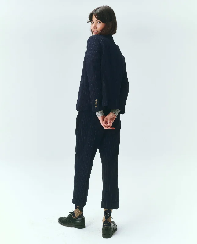 The Tradesman Pant. -- Navy Pin Stripe