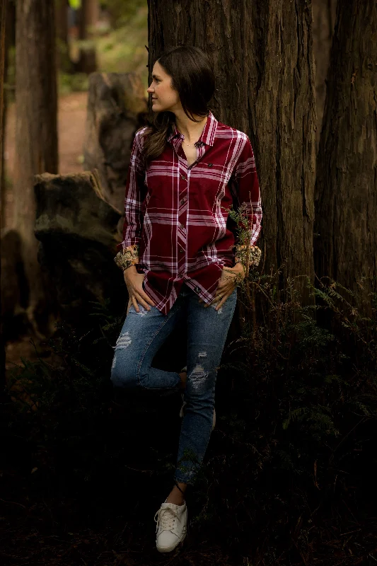 Women's Breeze Shirt- Merlot Red