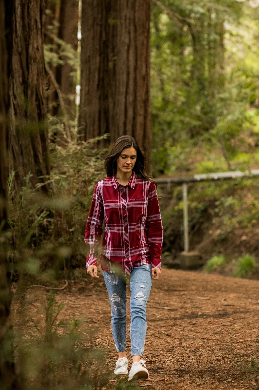 Women's Breeze Shirt- Merlot Red