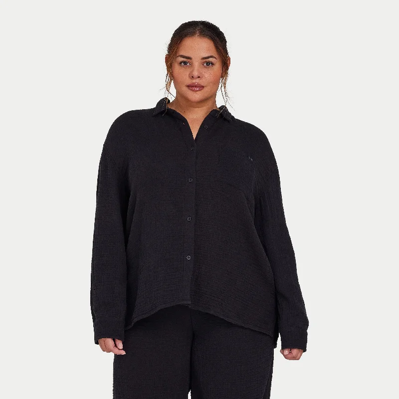 Womens Resort Club Shirt  - Black