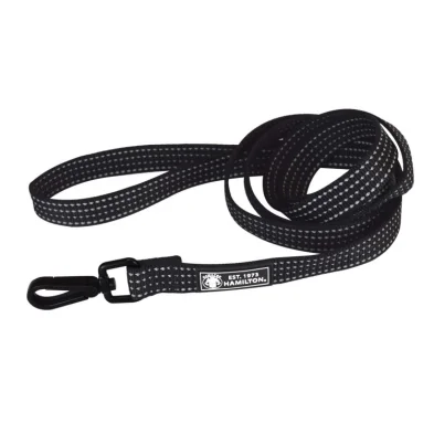 Hamilton Reflective Dog Leash - Black