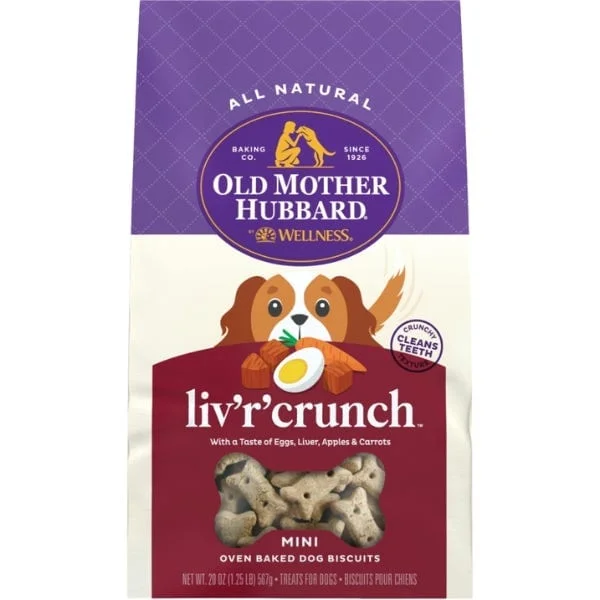 Old Mother Hubbard Liv'R'Crunch Oven-Baked Dog Biscuits; Mini