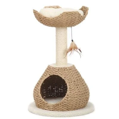 Walk Up Natural Aesthetic, Handwoven, Eco-Friendly, Sustainable Small Cat Tower