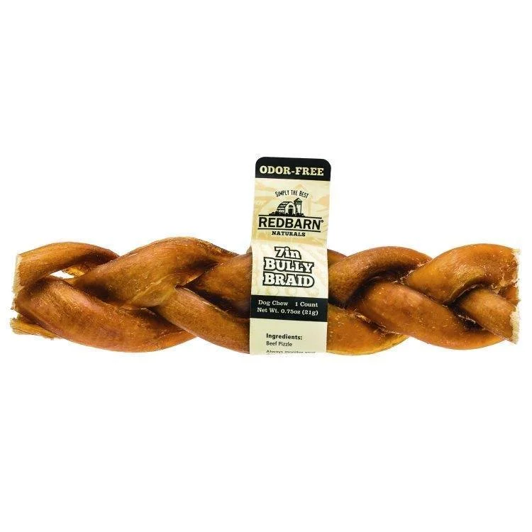 RedBarn Odour Free Braided Bully Stick 7"