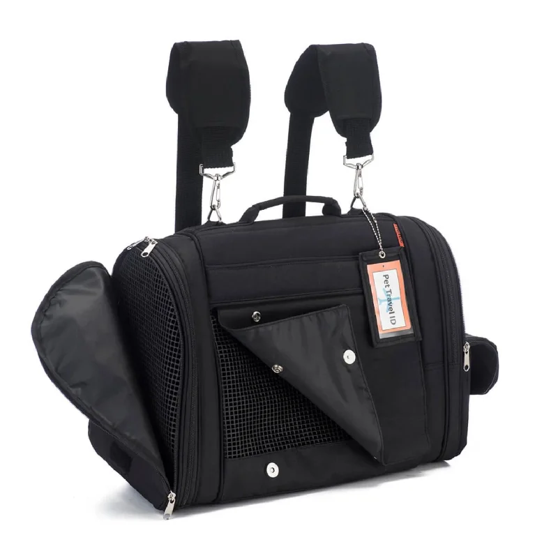 Hideaway Pet Backpack: Black