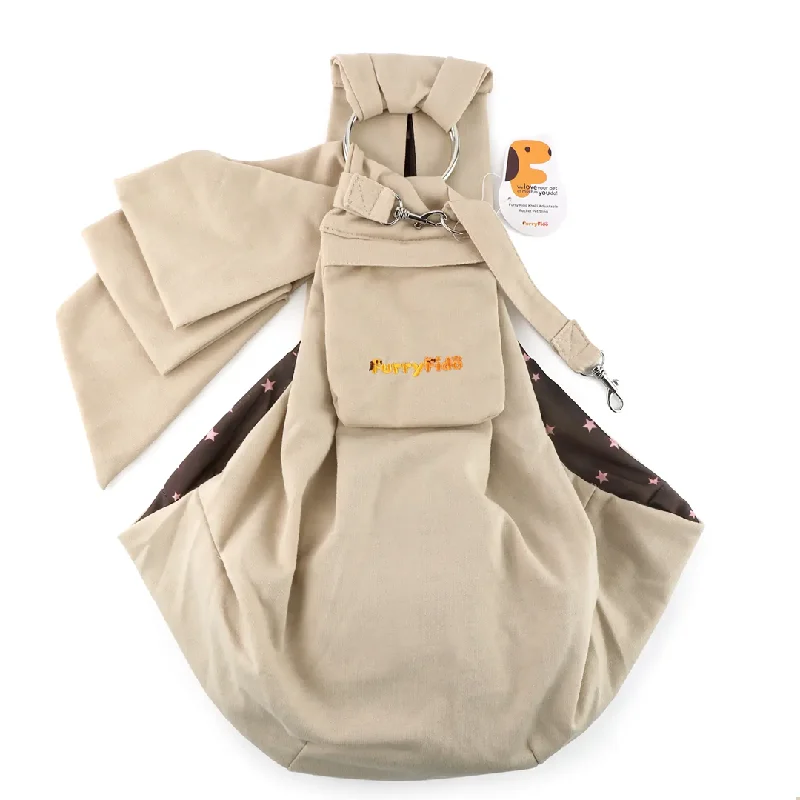 Adjustable Pocket Pet Sling: Khaki