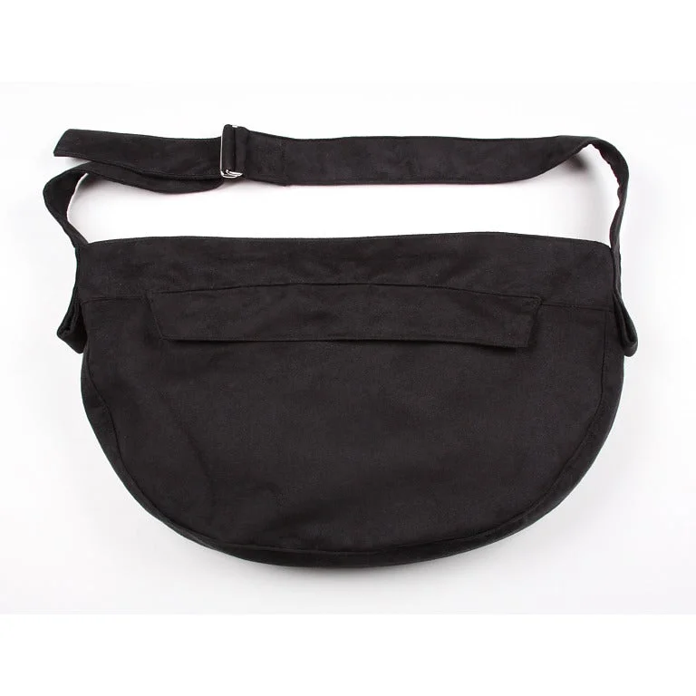 Luxe Suede Cuddle Pet Carrier: Black