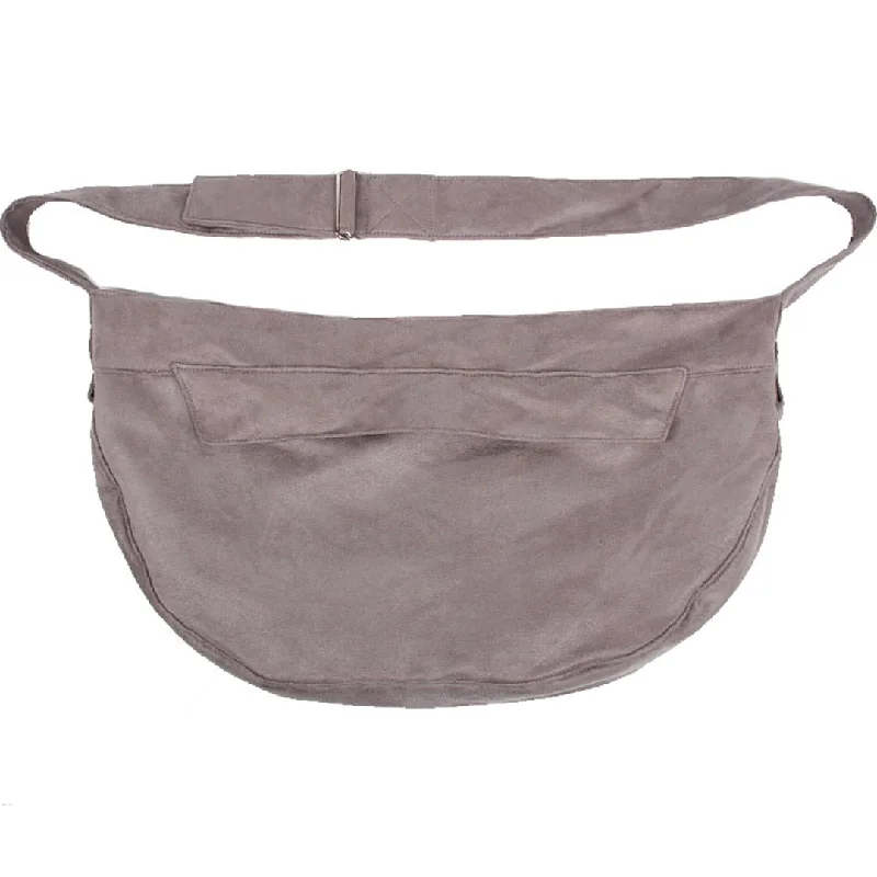 Luxe Suede Cuddle Pet Carrier: Platinum