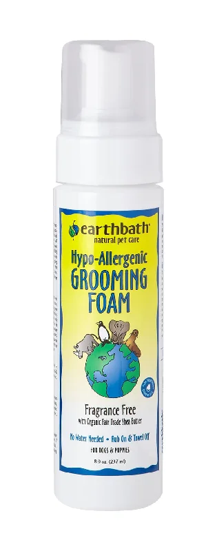 Earthbath Waterless Grooming Foam - Hypoallergenic & Fragrance Free 8oz