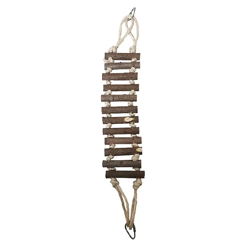 A & E Cages Natural Wood Rope Ladder