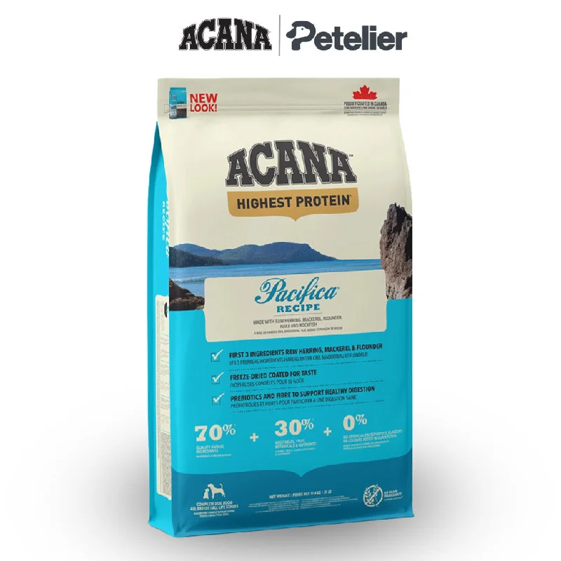 Acana Pacifica Dog 11.4kg Dry Premium Food, All Natural Biologically-Approriate