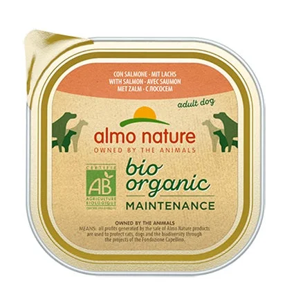 ALMO NATURE Bio Organic Maintenance, s lososom, pašteta za pse, 300g