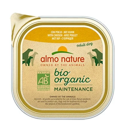 ALMO NATURE Bio Organic Maintenance, s piletinom, pašteta za pse, 300g