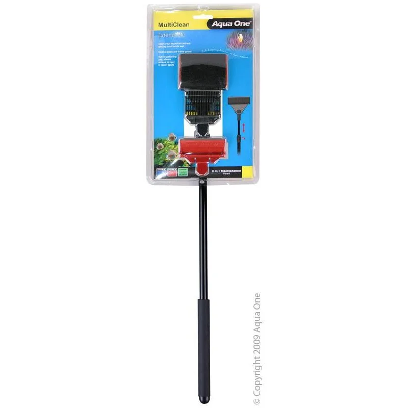 Aqua One MultiClean Extendable Fish Tank Maintenance Tool