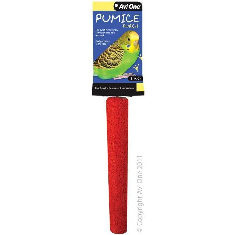 Avi One Pumice Bird Perch Red Medium