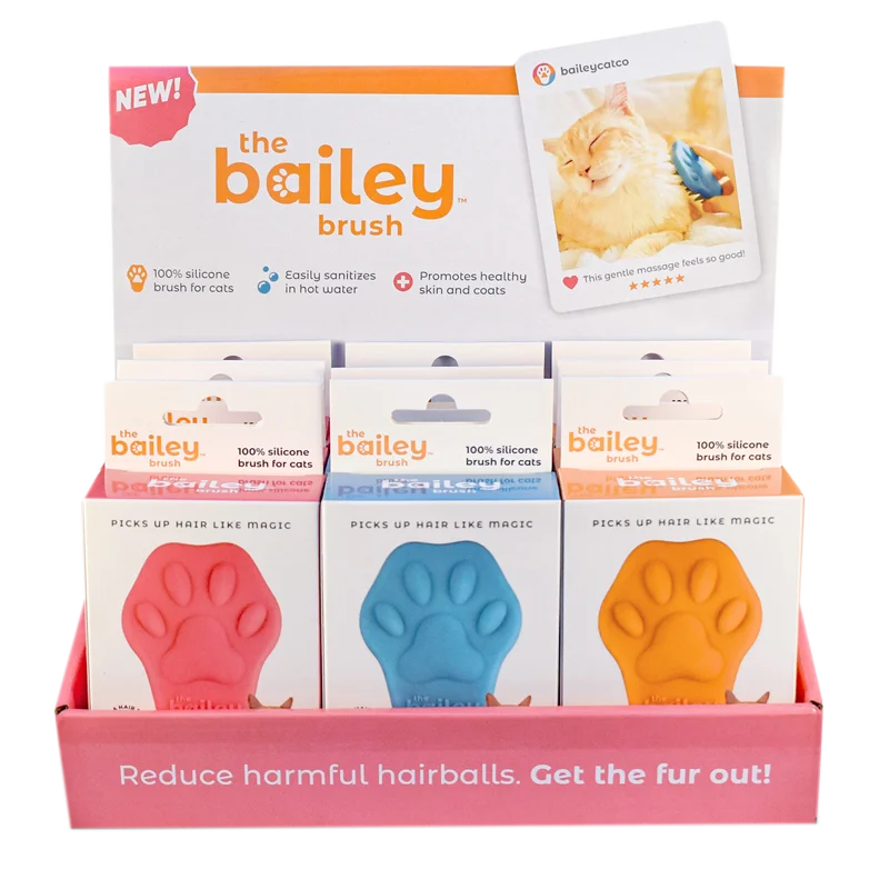 BAILEY BRUSH Silicone Cat Brush, Assorted Colours