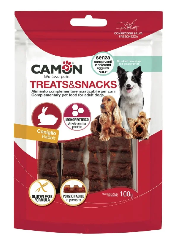 CAMON Treats&Snacks, kunićevina, monoproteinska poslastica, bez glutena, 100g