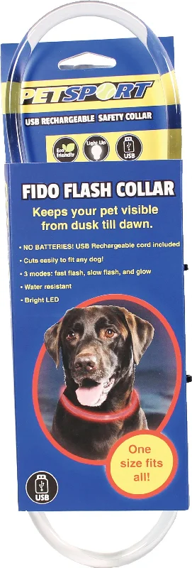 Fido Flash Usb Rechargeable Led Safety Collar