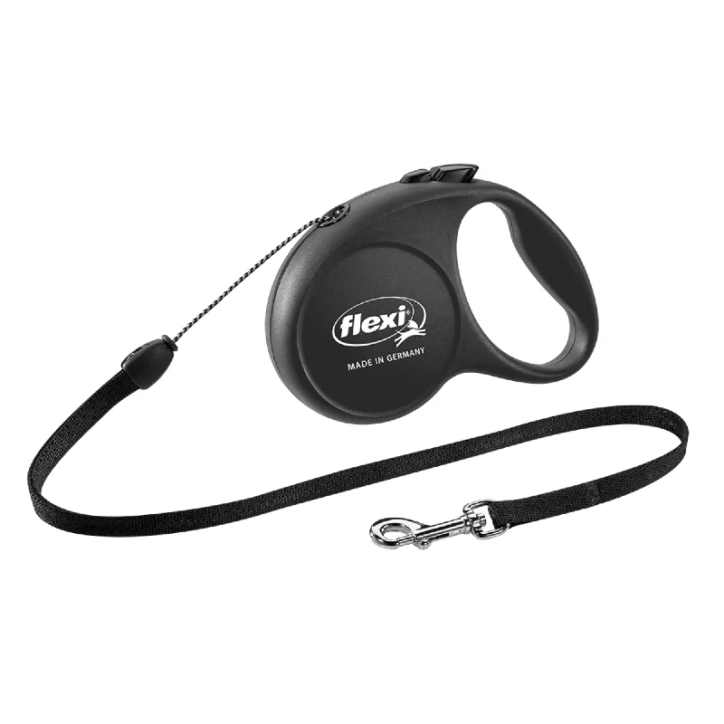 Flexi Fun Cord Retractable Dog Lead Black Small (5m)