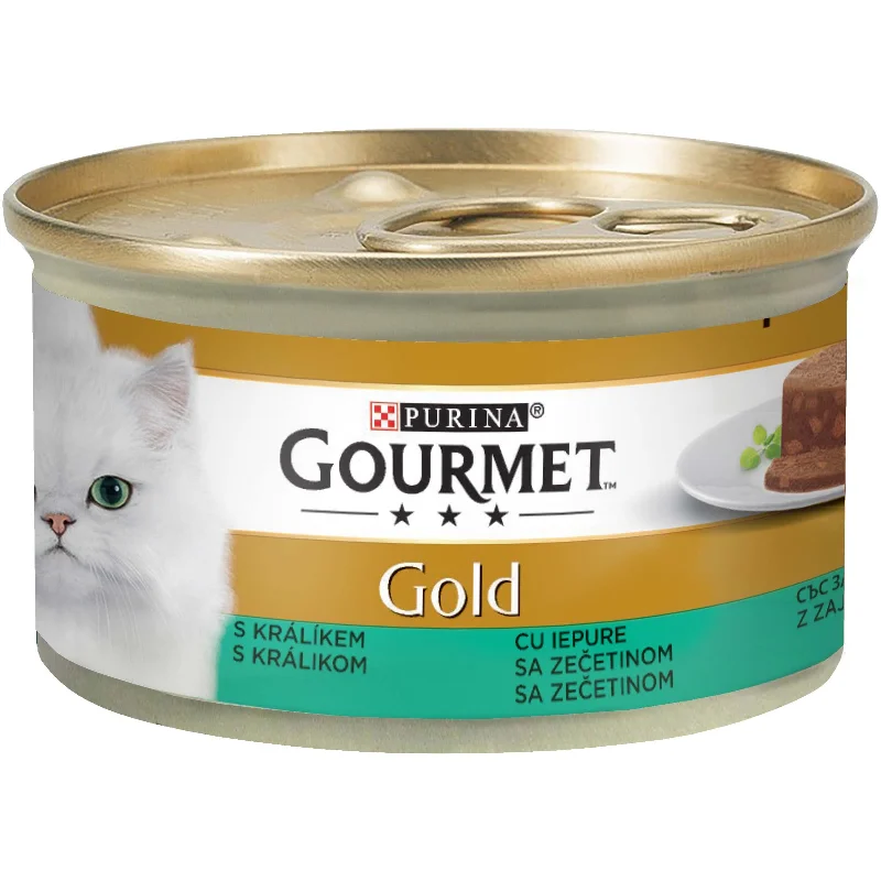 GOURMET Gold s kunićevinom, komadići u pašteti, 85g