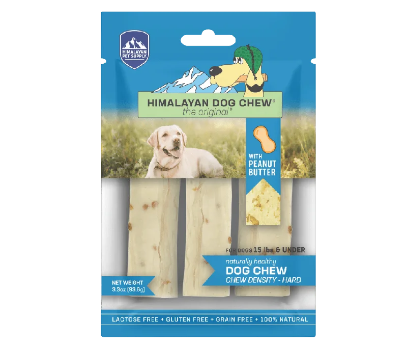 Himalayan Pet Supply Dog Chew - Smoked Hard Cheese Chew with Peanut Butter - Small 3.3oz Bag