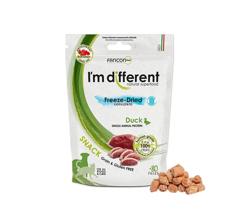 I'M DIFFERENT Freeze Dried, monoprotein pačetina, poslastica bez žitarica, 40g