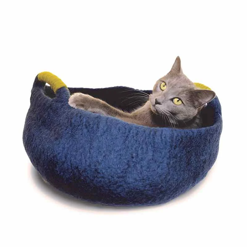 KARMA CAT Navy Bed w/Handles, 20"