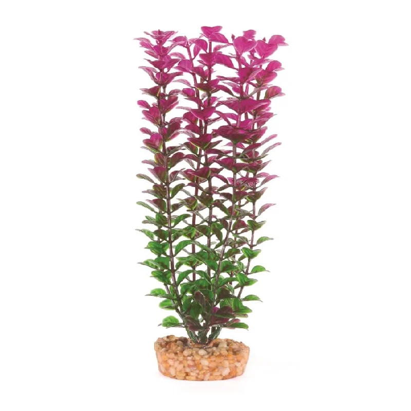 Kazoo Aquarium Artificial Plant Purple and White with Small Leaves 20cm