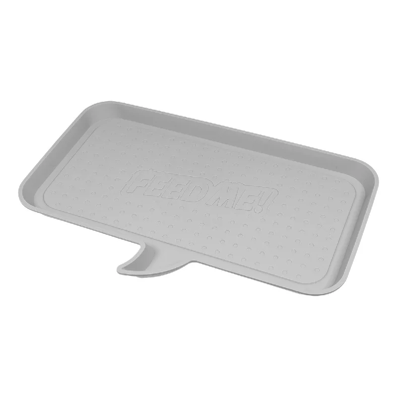 Large "FEED ME" Feeding Mat for Dog or Cat, Light Gray