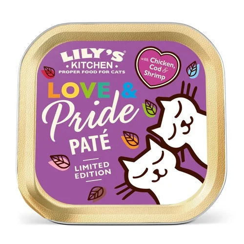 LILY'S KITCHEN Pate Love&Pride, s piletinom, bakalarom i račićima, 85g