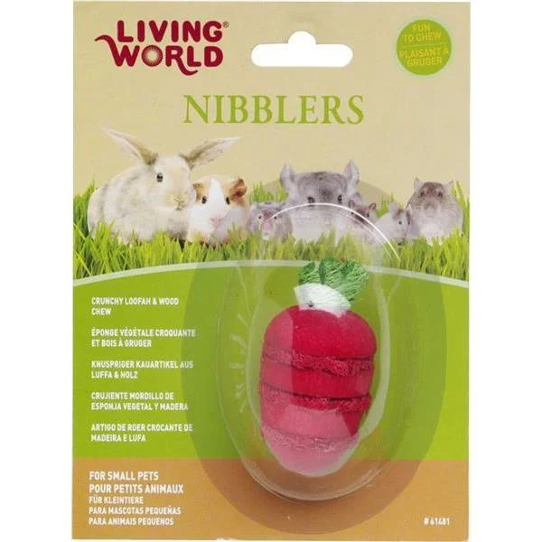 Living World Nibblers Wood and Loofah Strawberry Small Animal Chew