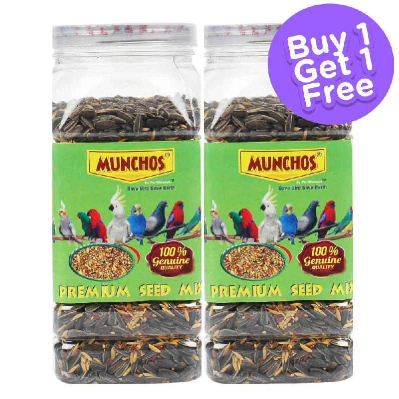 Munchos Premium Seed Mix Food for Birds (Buy 1 Get 1) (Limited Shelf Life)