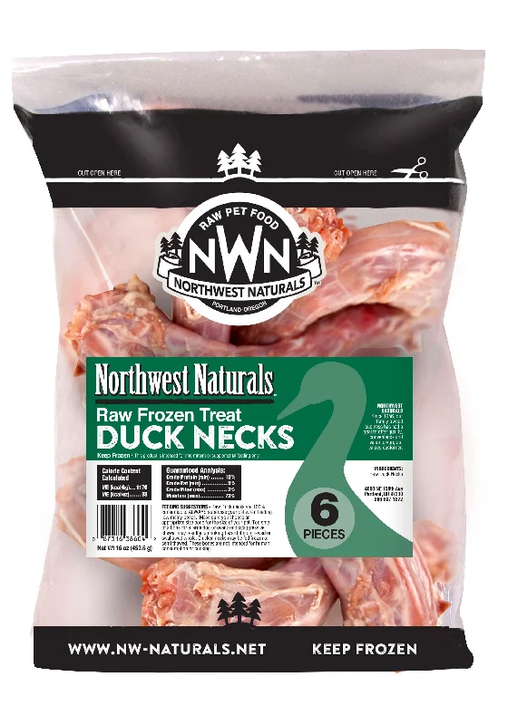 Northwest Naturals Frozen Raw Neck Chews - Duck Necks 6ct Bag