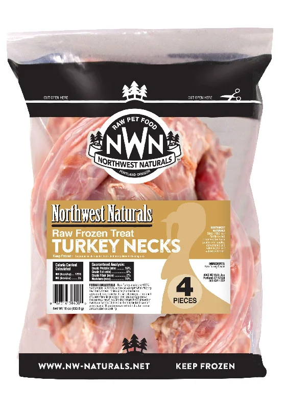 Northwest Naturals Frozen Raw Neck Chews - Turkey Necks 4ct Bag