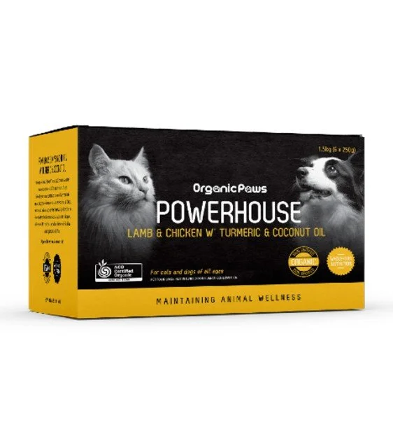 Organic Paws Powerhouse Lamb & Chicken with Turmeric & Coconut Oil Frozen Raw Dog Food