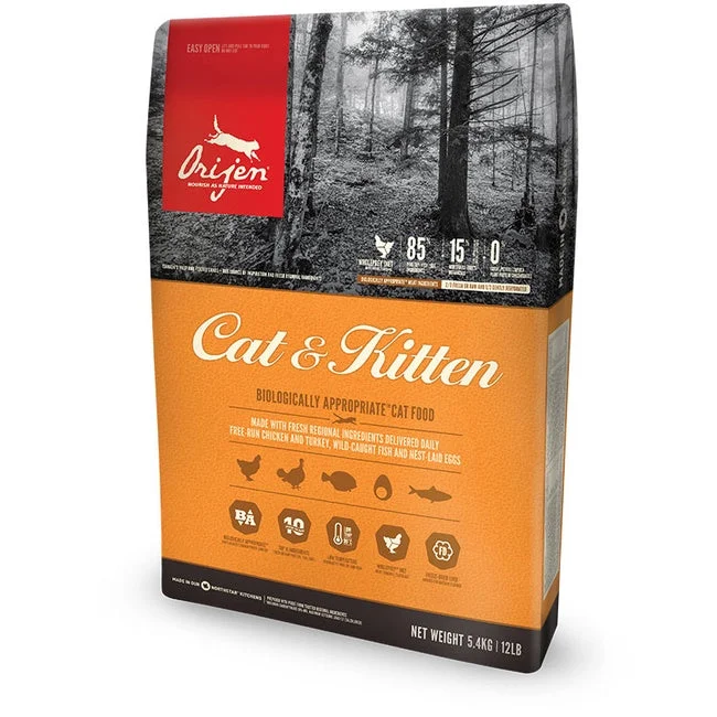 Orijen Cat and Kitten Dry Premium Food, All Natural Biologically-Approriate, 1.8kg