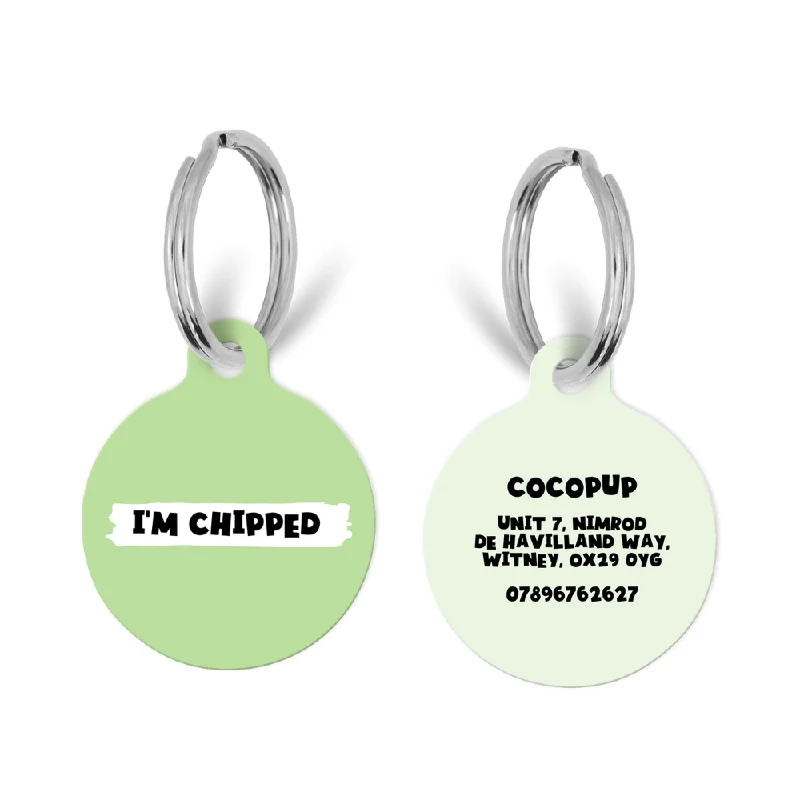 Personalised Text ID Tag - Green