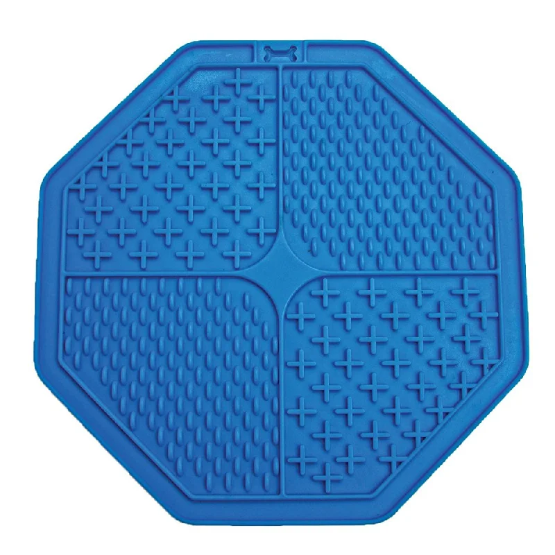 Scream Lick Enrichment Octagon Non Slip Dog Mat Blue