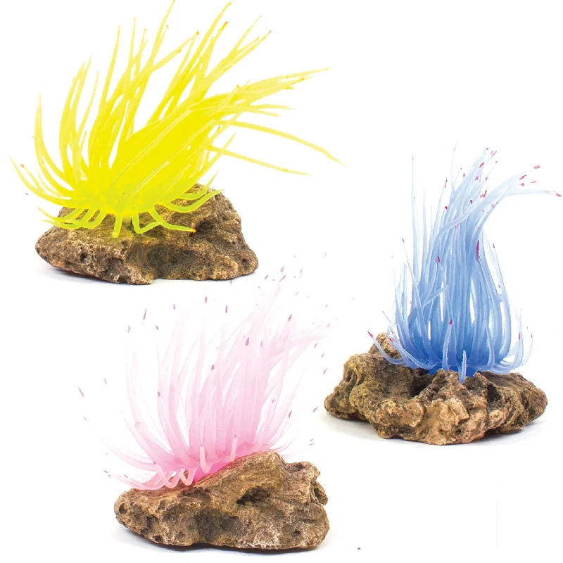 Kazoo Soft Coral with Rock Assorted Small Fish Tank Ornament