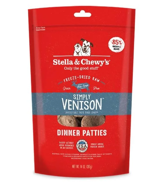 Stella & Chewy’s Freeze Dried Dinner Patties Dog Food (Simply Venison)