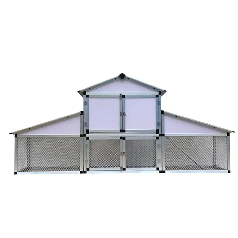 Talis New Large Metal Chicken Coop Walk-in Poultry Cage Chicken Run House for Outdoor Farm Heavy