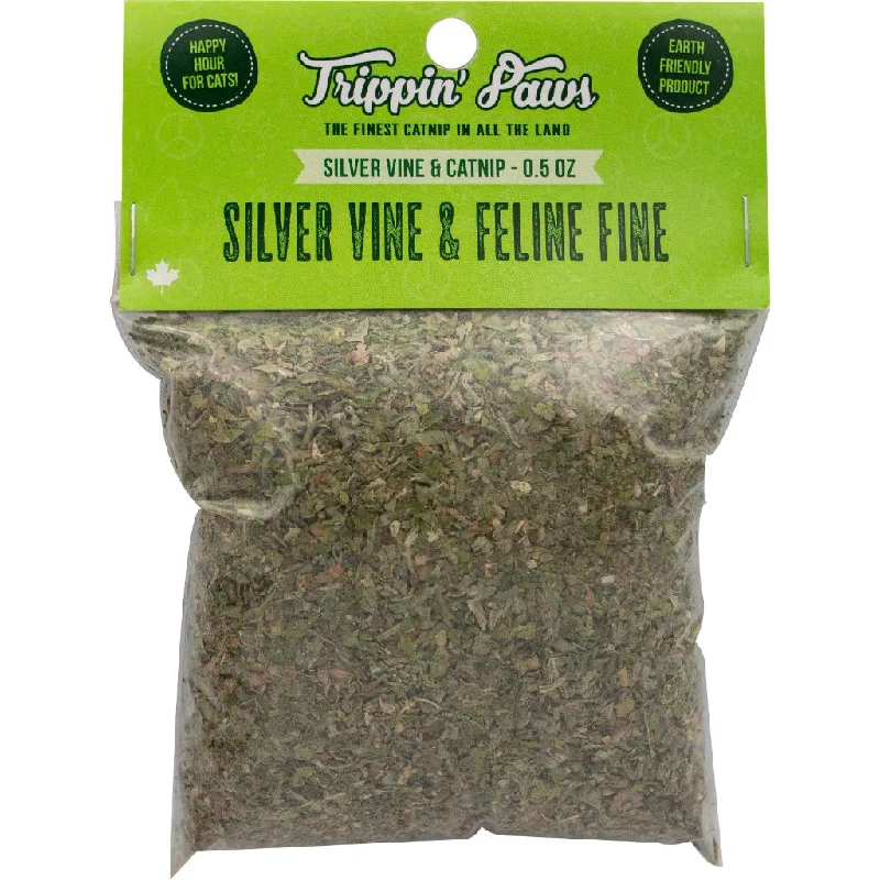 TRIPPIN' PAWS Silver Vine & Feline Fine Catnip, 14g (.5oz)