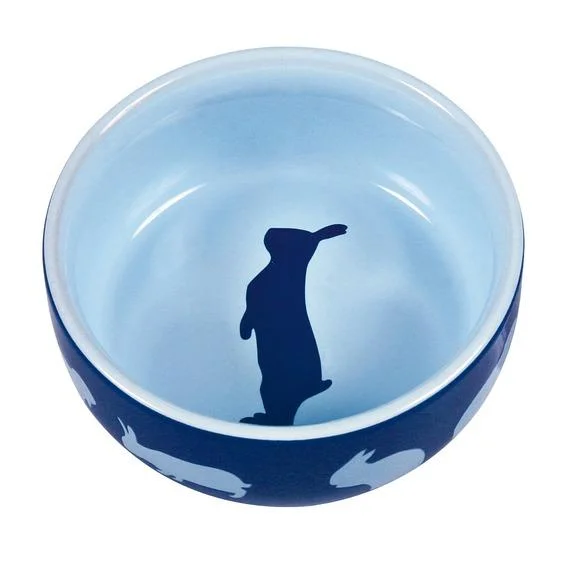 Trixie Ceramic Blue Bowl for Rabbits 250ml