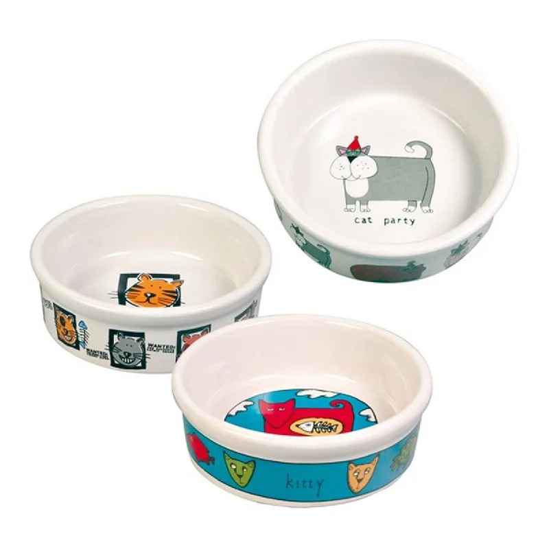 Trixie Ceramic Cat Bowls White 0.2L 11cm