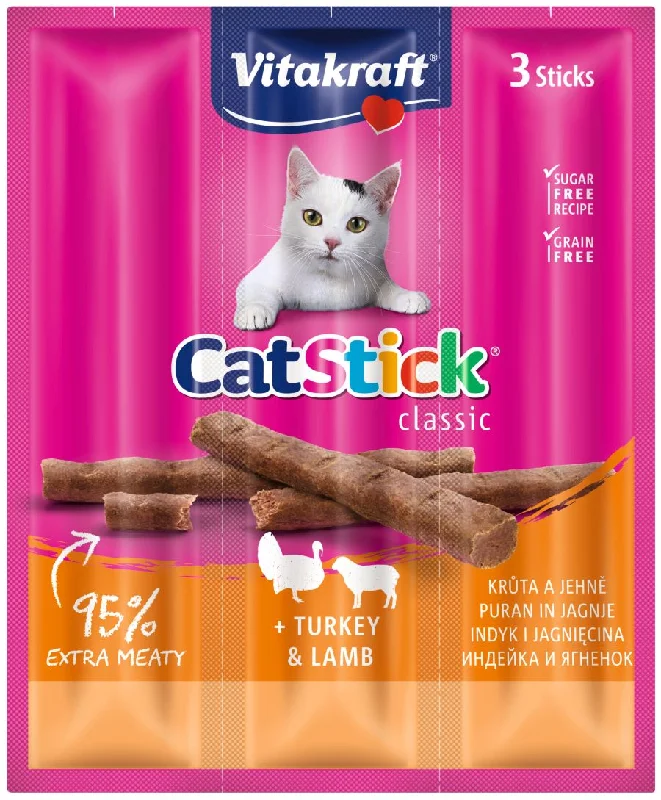 VITAKRAFT Cat Stick Classic, štapići s puretinom i janjetinom, 3 kom/18g