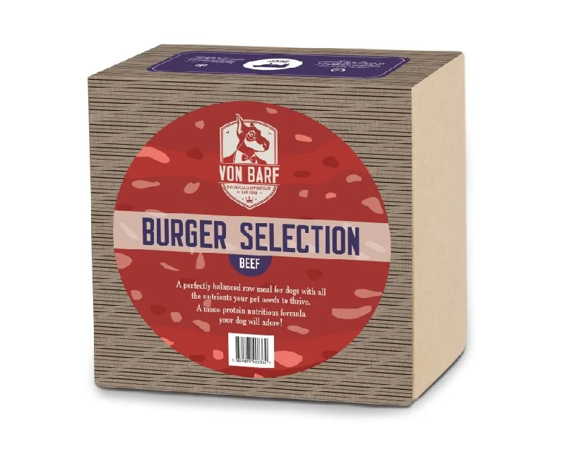 Von BARF Burger Selection, govedina, sirova zamrznuta hrana za pse, 5x200g